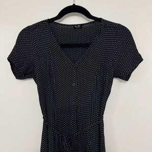 Brandy Melville Black Polka Dot Dress